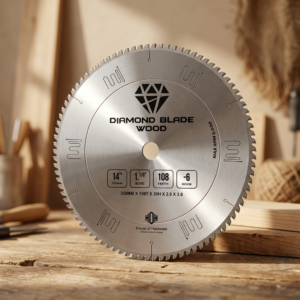 HOH Diamond Wood Cutting Blade – 14" × 1-1/8" – 108T – (-6° Hook)